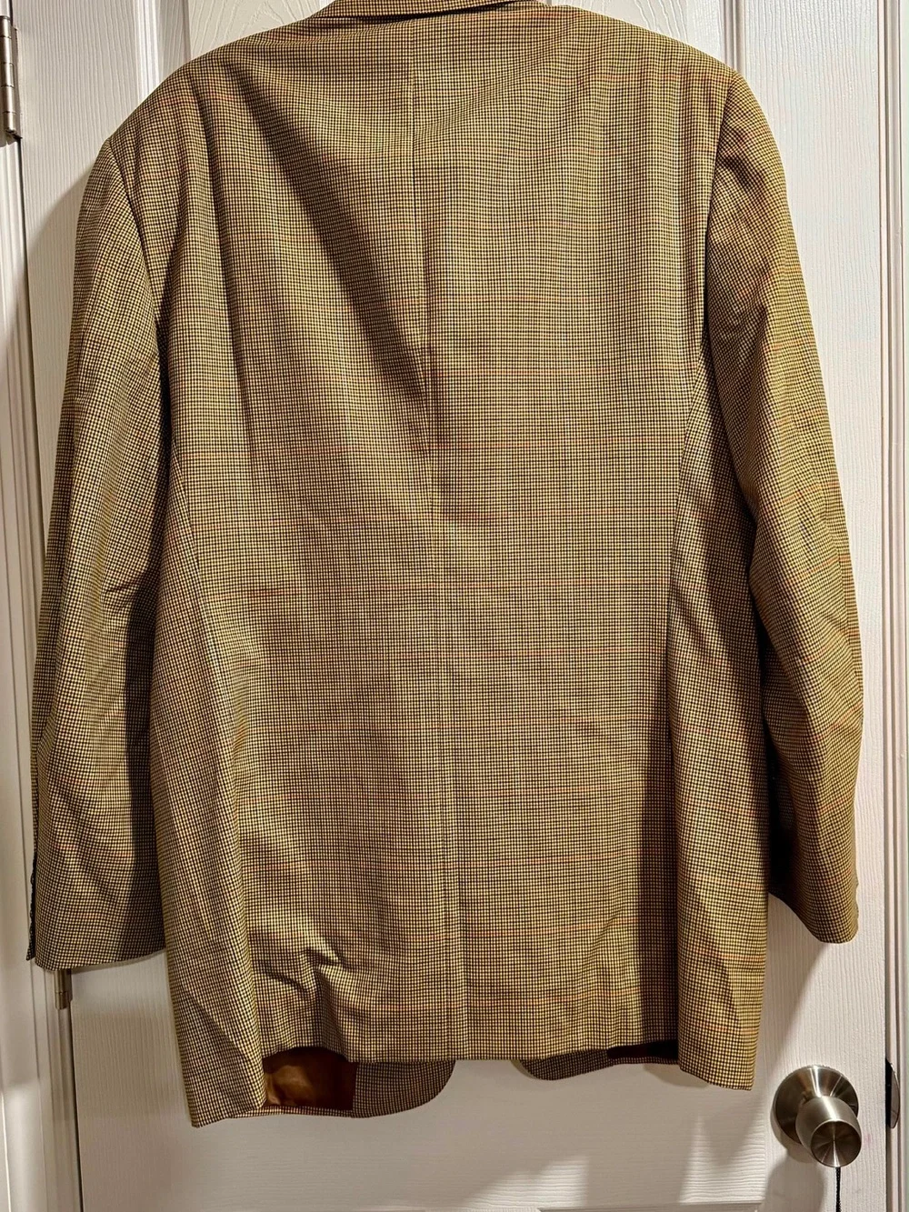 Canali Brown Tan Houndstooth Sport Coat
